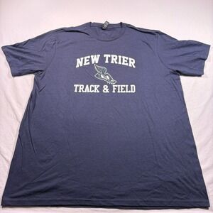 New Trier Track Field T Shirt Navy Blue 2XL Short Sleeve Athletic Sportswear